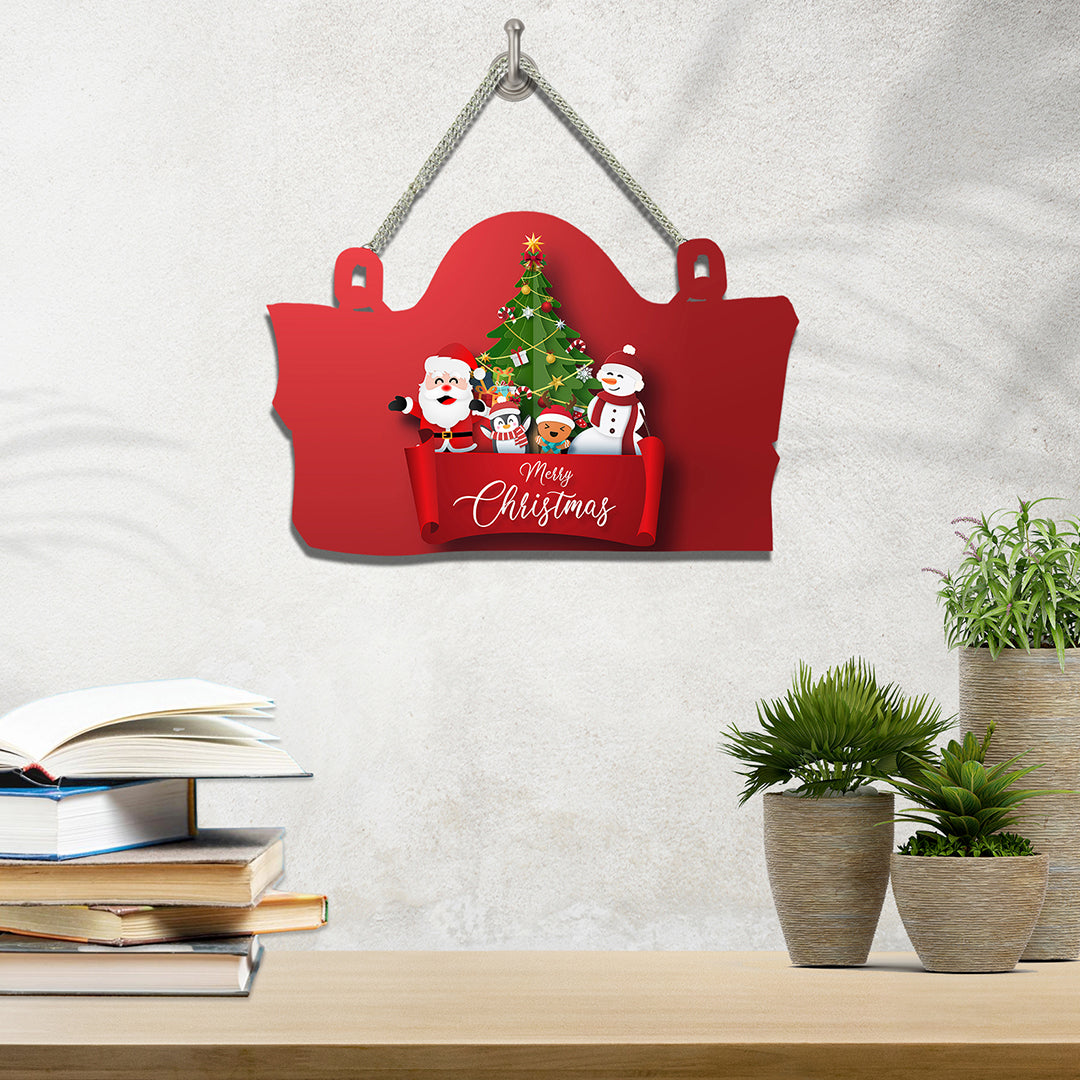 TrendoPrint Home Décor Merry Christmas Wall Hanging (11.5x7 inches)