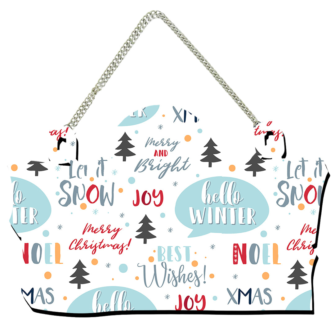 TrendoPrint Home Décor Merry Christmas Wall Hanging (11.5x7 inches)